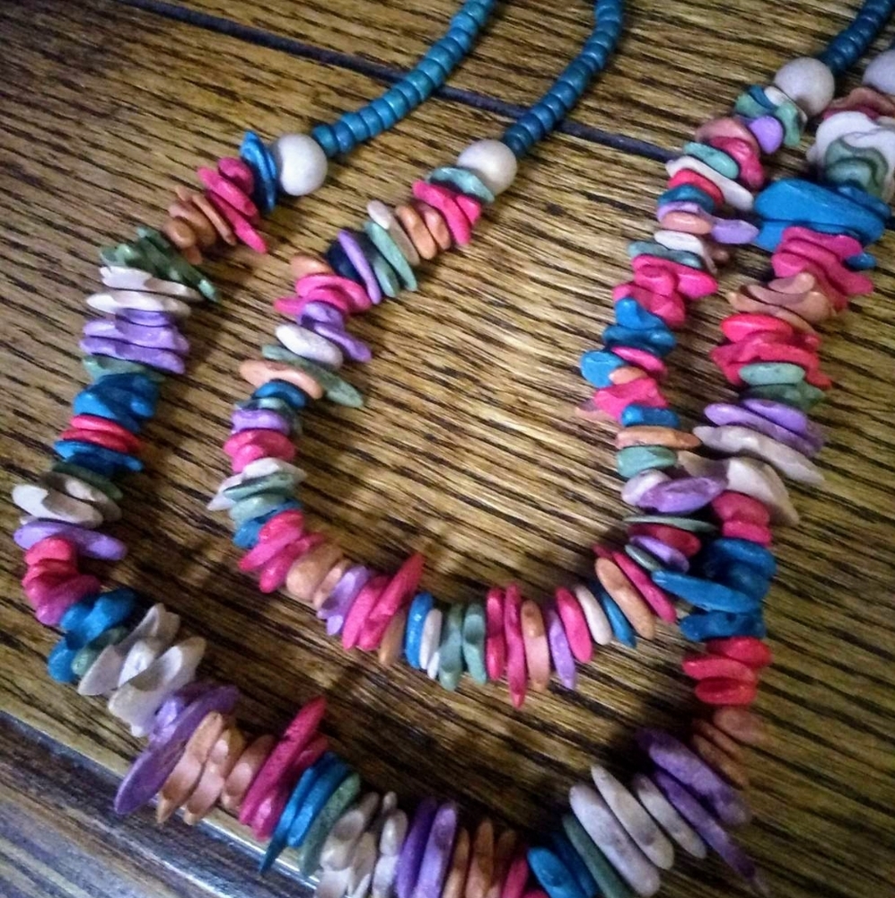 Bright Fun Double-strand Beaded Necklace